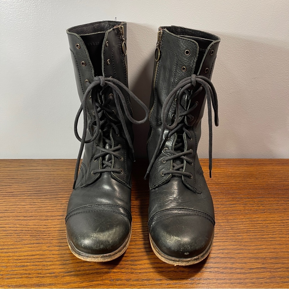 Jeffrey Campbell Leather Combat Boots